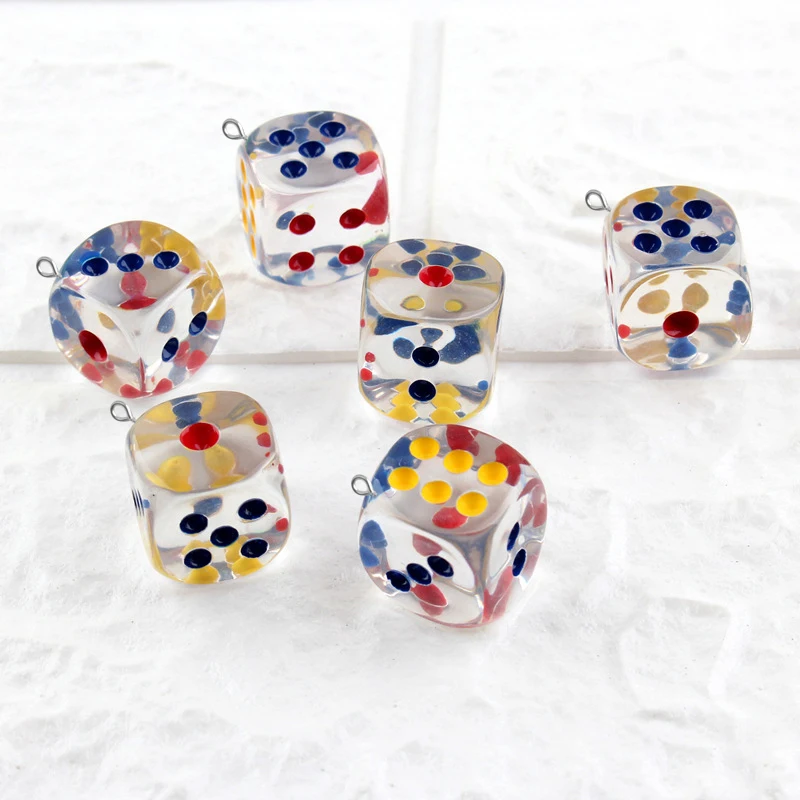 10 шт. 18 мм 3D полимерные кубики подвески и миниатюрный мобильный ювелирный