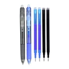 Ручка гелевая горячестираемая резиновая, 4 шт.компл., импортный контроль температуры чернил, стираемый пресс-стирающиеся ручки для школы и офиса