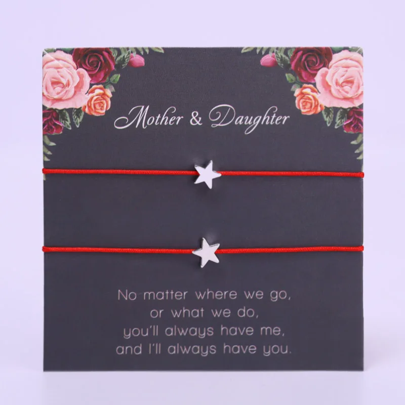 Набор браслеты для мам и дочек с сердечками женщин девочек ювелирные изделия