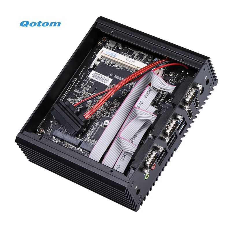 Безвентиляторный мини-ПК Qotom с двумя LAN процессор Core i5 встроенный 4-кратный