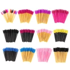 Косметические палочки красочная пластиковая ручка и из нейлонового волокна, одноразовые кисти для туши для макияжа глаз, инструмент для наращивания ресниц