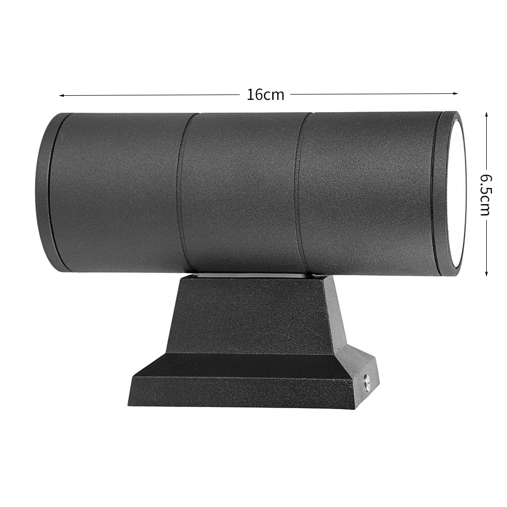 IVYSHION 2PCS Up And Down Wall Light Scrub Black Grey Outdoor Garden Door Lamp Waterproof Patio Lights Double Head | Лампы и освещение