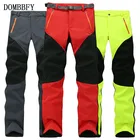 Женские зимние повседневные брюки, флисовые военные брюки-карго, мужские водонепроницаемые брюки с мягкой оболочкой, уличные рабочие толстые теплые спортивные брюки 3XL