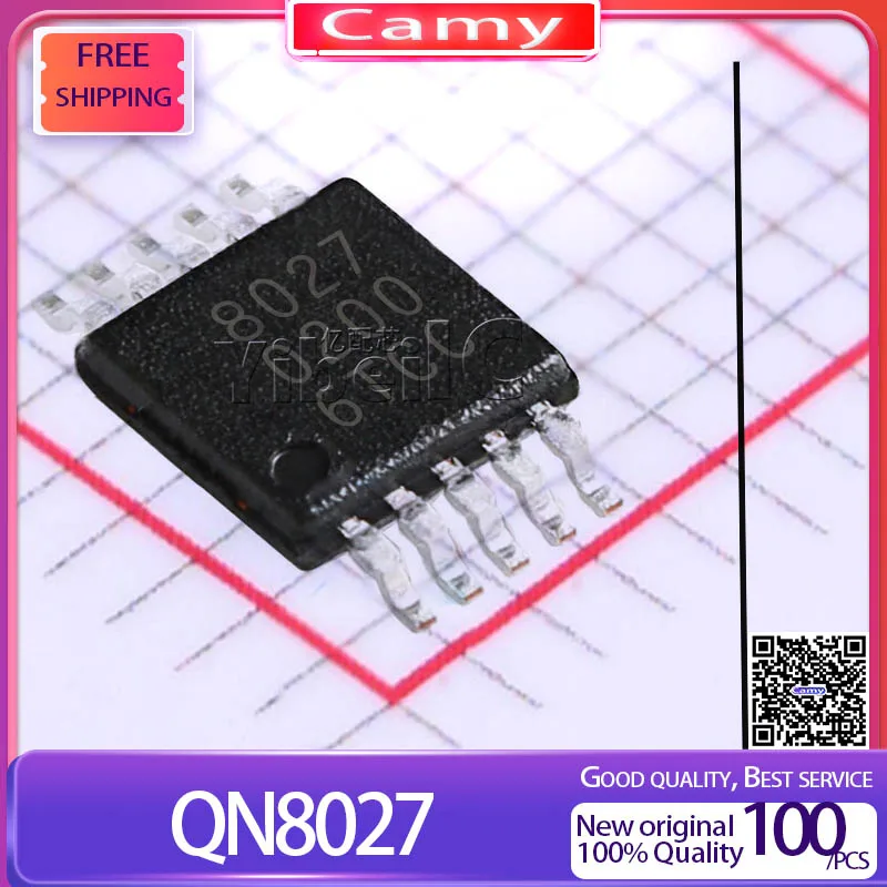 100 шт./партия QN8027 8027 FM-передатчик чип MSOP10 оригинальная новая фотография