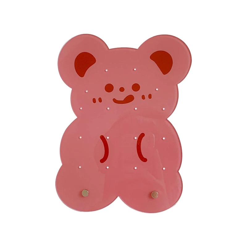 Творческая пластиковая стойка для показа милых экранчатых сережек из картона Creative Cartoon Plastic Clear Earrings Studs Display Rack Cute Screen Earring Jewelry Stand Holder Storage Box Supplies on.