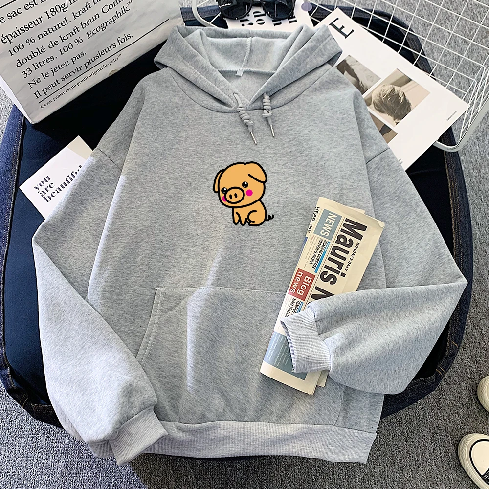 Hooded Tops Korea Oversized Sweatshirt Women Cartoon Jackets Winter Coat Jacket Women Hoodies Creative Dog Pig Sweetshirt Suit