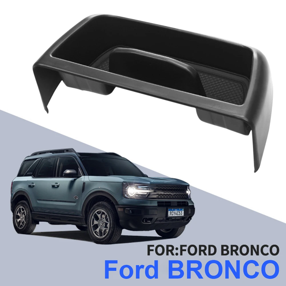 

Dashboard Storage Box Car Interior Storage Tray Organizer Phone Holder Center Console Anti-Slip Mat for 2021 Ford Bronco