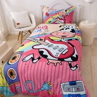 cartoon cow pictures bedding set printed pillow case quilt cover single size household textile products decorating girls room