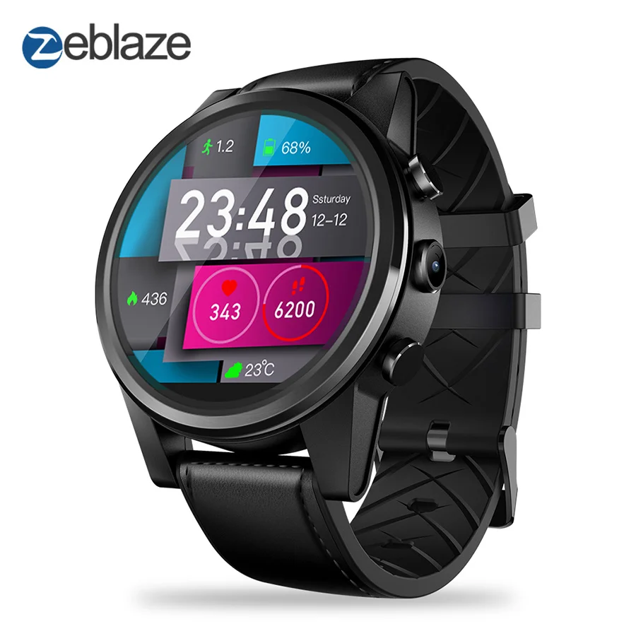 Смарт-часы Zeblaze THOR 4 PRO 4G 1 6 дюйма GPS/GLONASS ядра 16 ГБ 600 мАч | Электроника