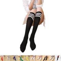 fashion sexy stripe womens long socks girls over knee sock kawaii compression stockings thigh high socks cute overknee sockss