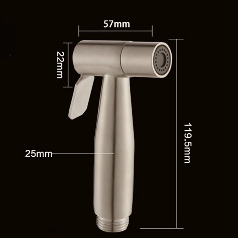 

1Pc Handheld Toilet Bidet Sprayer Stainless Steel Hand Bidet Faucet for Bathroom Hand Sprayer Shower Head Self Cleaning Tool