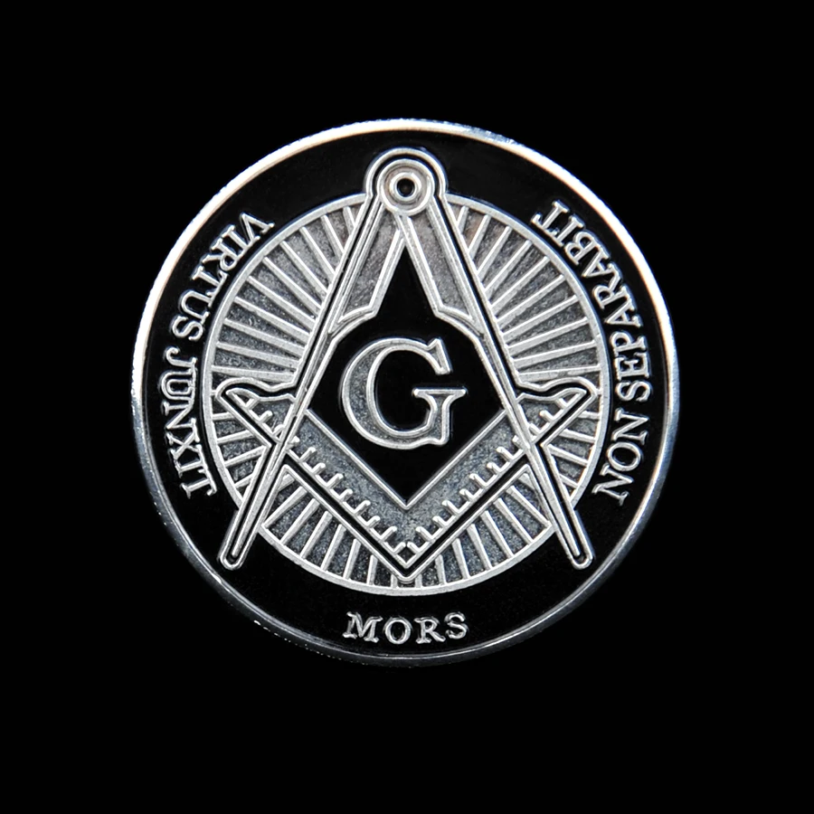 Chapado en plata masónico Freemason conmemorativo монета Token coleccionable fatio G03 Прямая поставка