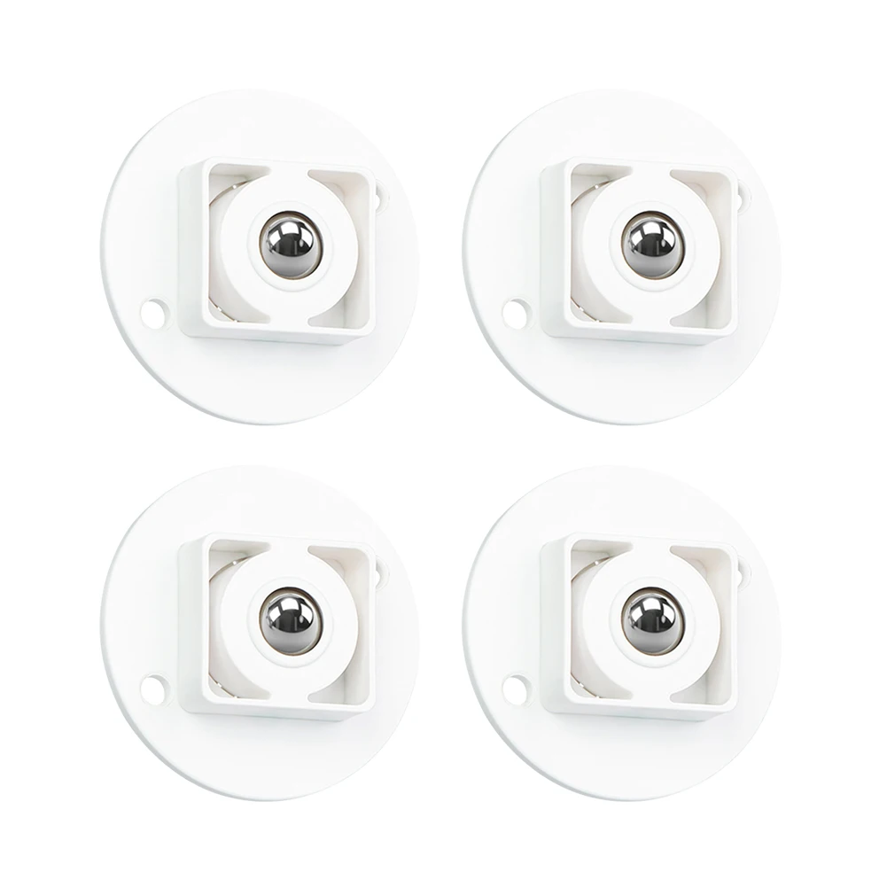 

4pcs Universal Wheel 360º Rotating Wheels Mini Swivel Caster Furniture Storage Box Roller Stainless Steel Adhesive Caster Pulley