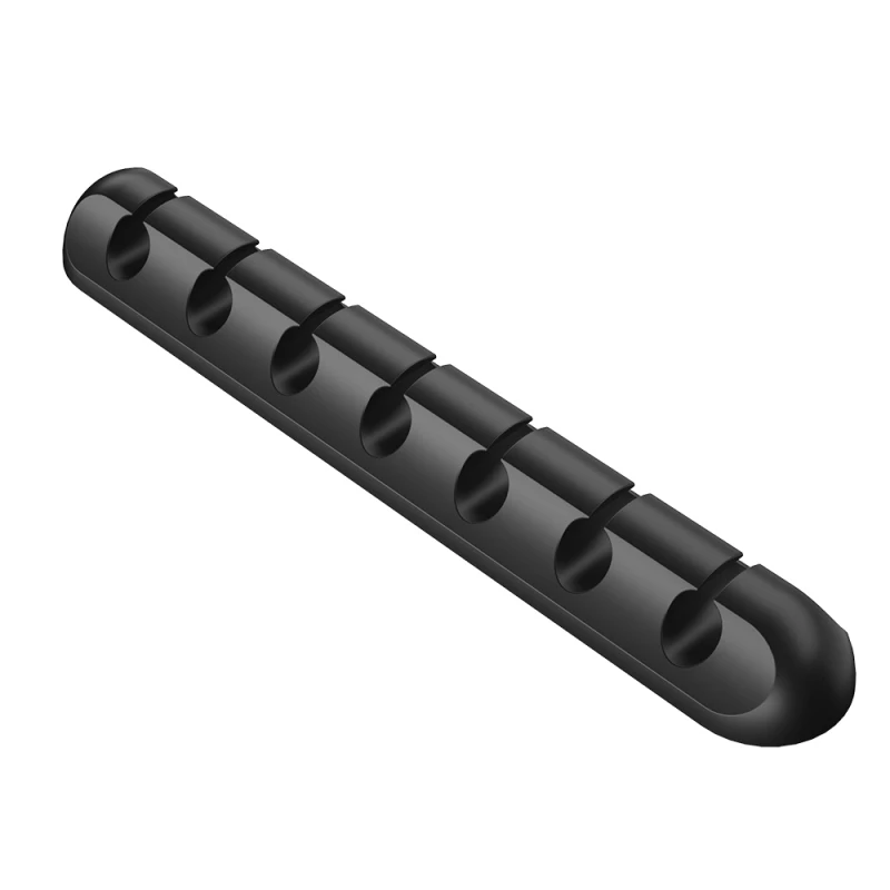 7 holes black Essager Кабельный органайзер USB Кабельный Держатель мышь наушники зарядное устройство шнур протектор стол зажим для намотки офис управление - Цвет: 7 holes black