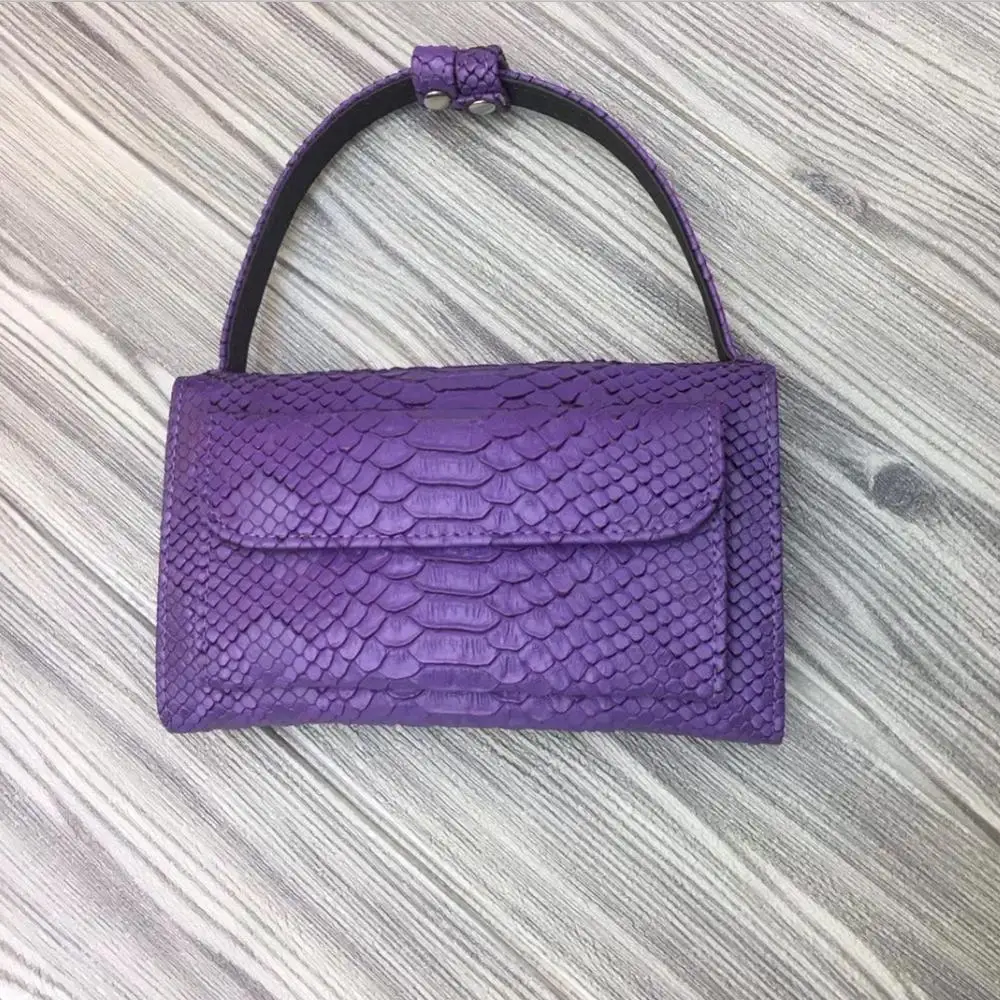 Женская сумка-мессенджер из натуральной кожи со змеиным узором сумка через плечо