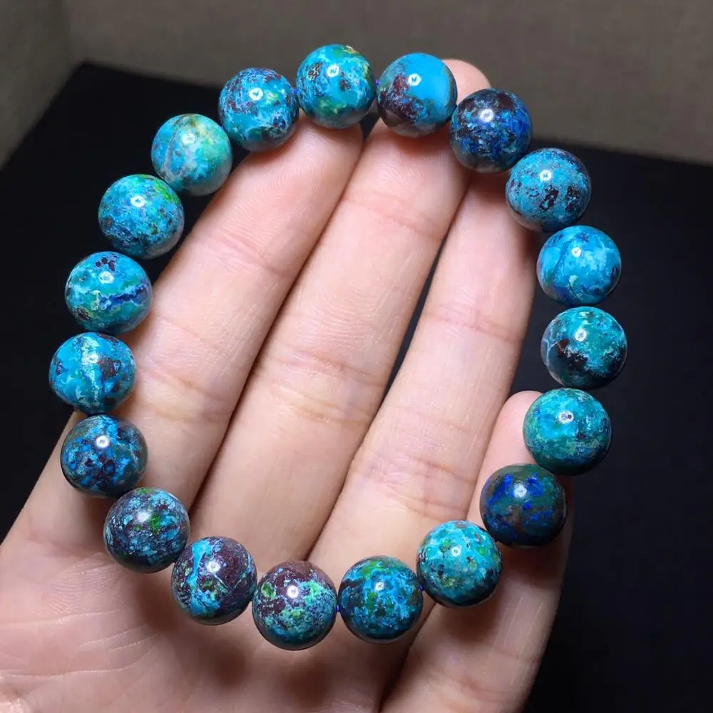 Модный браслет из натурального феникса с бусинами синего камня|Орнаменты| |