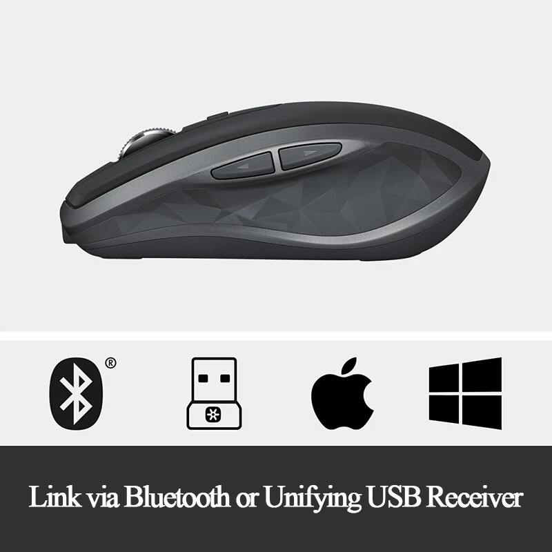 Беспроводная мышь logitech MX Anywhere 2 S, bluetooth, Двойное Подключение, с технологией logitech flow, для ноутбука, ПК, игровая мышь, геймер, без коробки
