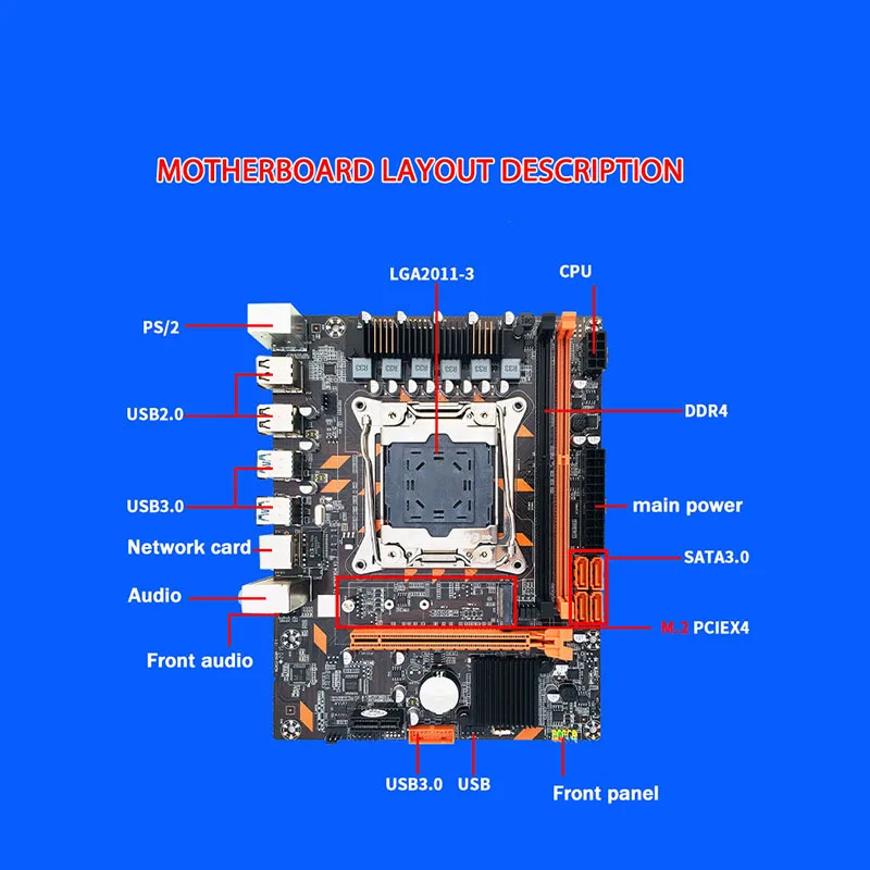 Billig X99 CPU Motherboard Xeon E5 2678 V3 I7 LGA 2011-3 DDR3 1866/1600/1333Mhz Micro-ATX Dual Kanal Desktop Mainboard USB SATA 3,0