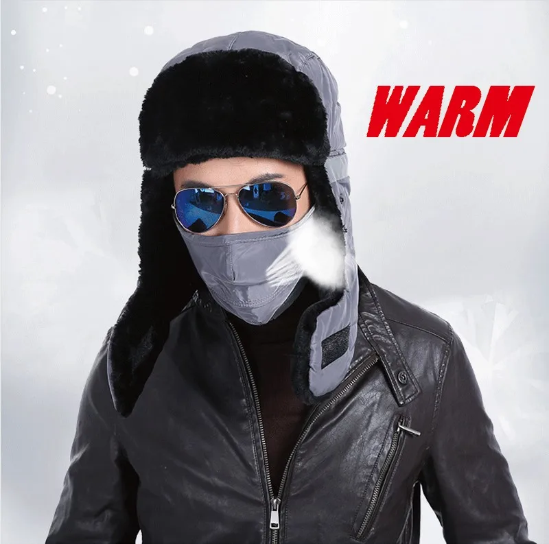 Утолщенная теплая маска ручной работы с ушами унисекс шапка ушанка для катания
