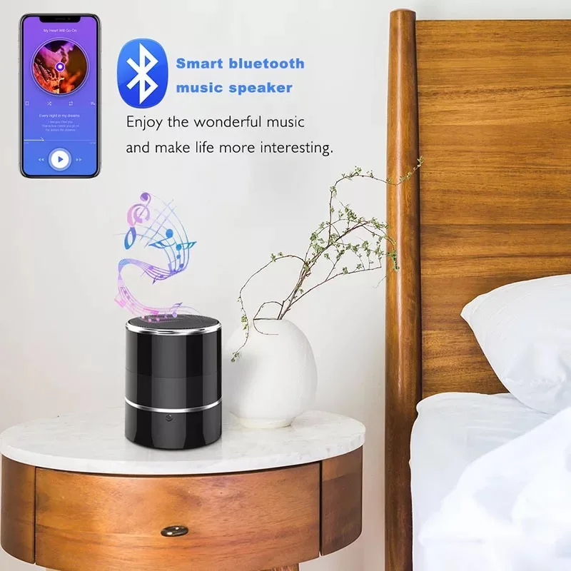 Mini Wifi Camera 1080P Rotating Audio Video Recorder Wireless Portable Smart Bluetooth Music Speaker | Электроника
