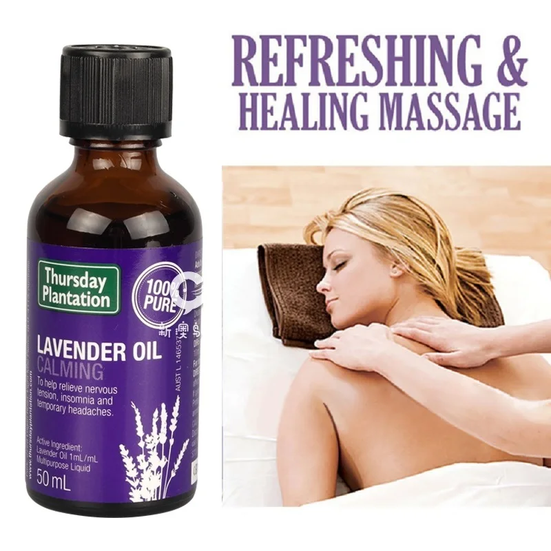 

Thursday 100%Pure Essential Lavender Oil 50ml Aromatherapy Massage Oil Calm Soothe Relax Body Mind Improve Sleep Relieve Nervous