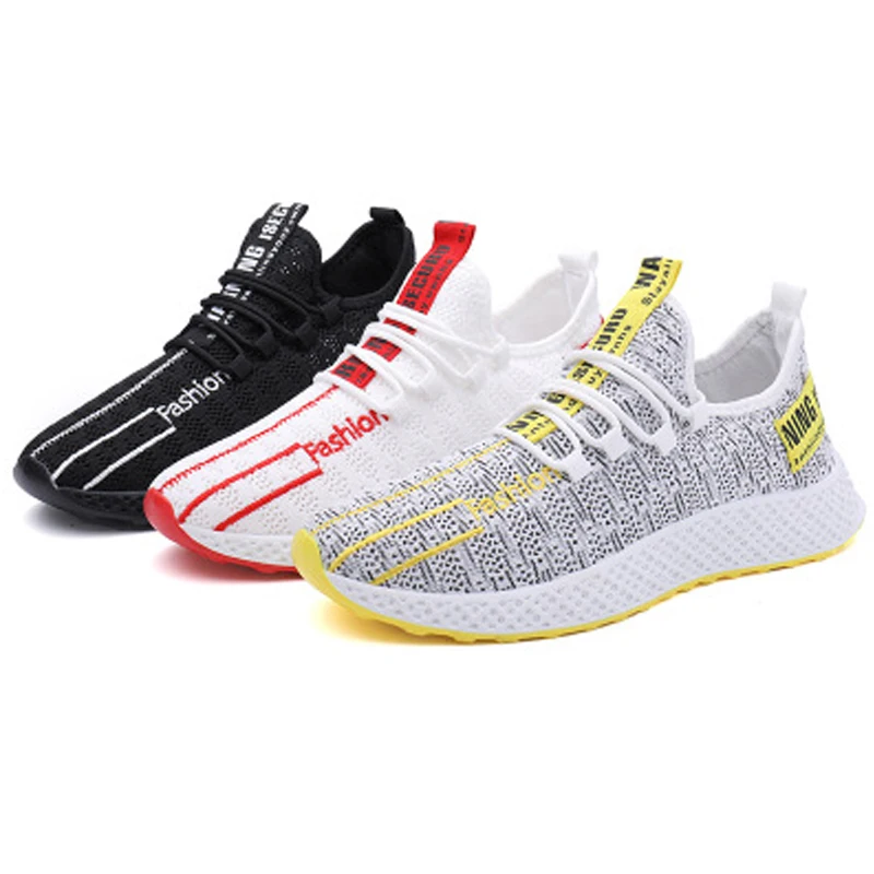 Мужские сетчатые туфли дышащие спортивные на платформе Нескользящие