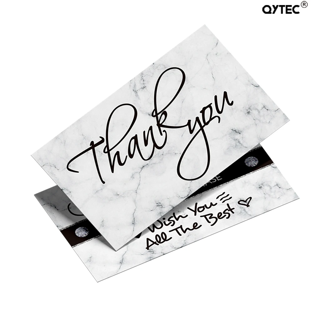 

Dropshipping Free Shipping 30pcs 90x54mm Thank You For Your Order Thanks Greeting Packet Card Small Gift Message Writable Card