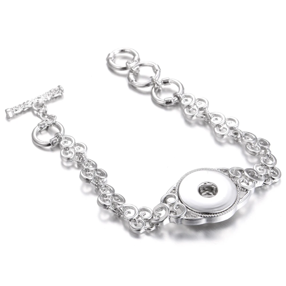 Новые металлические браслеты с кнопками богемная Регулируемая цепочка золотой