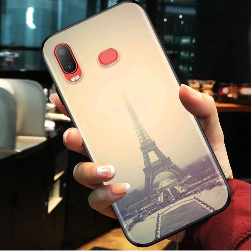 Beautiful Eiffel tower for Samsung Galaxy A9S A8S A6S A9 A8 A7 A750 A6 A5 A3 Plus Star 2018 2017 2016 Black Phone Case