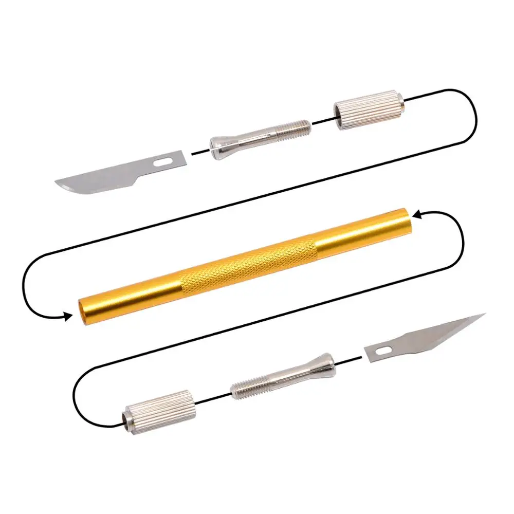 FOSHIO 2pcs Vinyl Carving Utility Knife Carbon Film Sticker Cutter Air Bubble Remove DIY Art Knife+20pcs Blade Car Wrapping Tool |