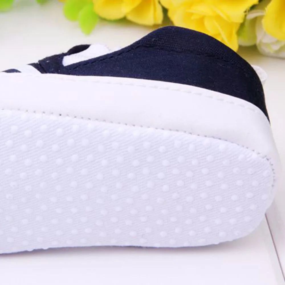 

Baby Boys Shoes First Walkers Cotton Infant Slip-On Toddler Striped Canvas Sneaker bebek ayakkabi