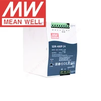 original mean well sdr 480p series meanwell dc 24v 48v 480w single output industrial din rail with pfc function power supply