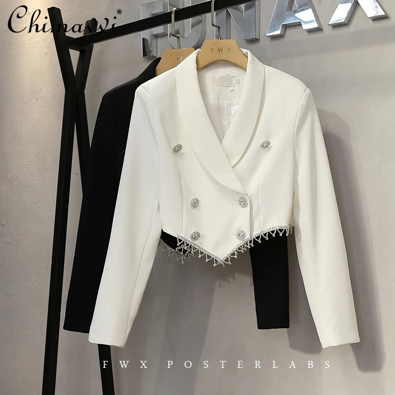 Осенняя одежда 2021 новинка модный шикарный дизайн изысканный двубортный Блейзер