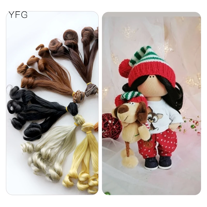 Peluca de BJD аксессуары para muñecas 1 pieza 20*100 см pelo muñeca 1/3 1/4 1/6 цвет degradado pelucas rizado jug|Куклы| |