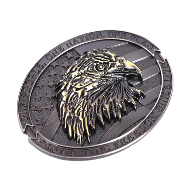 Пряжка для ремня унисекс металлическая с орлом в западном стиле |