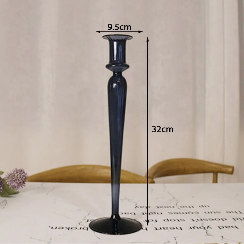 

Glass Candle Holder For Wedding Decorations Candlestick Romantic Candelabros Nordic Candle Stand Candle Holders Glass