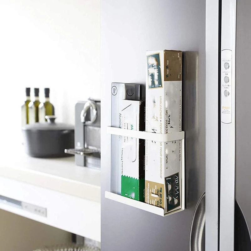 

Home Side Storage Spice Wine Living Room Counter Iron Shelf Punch Free netic Fridge Rack Large Capacity Kitchen Organizer