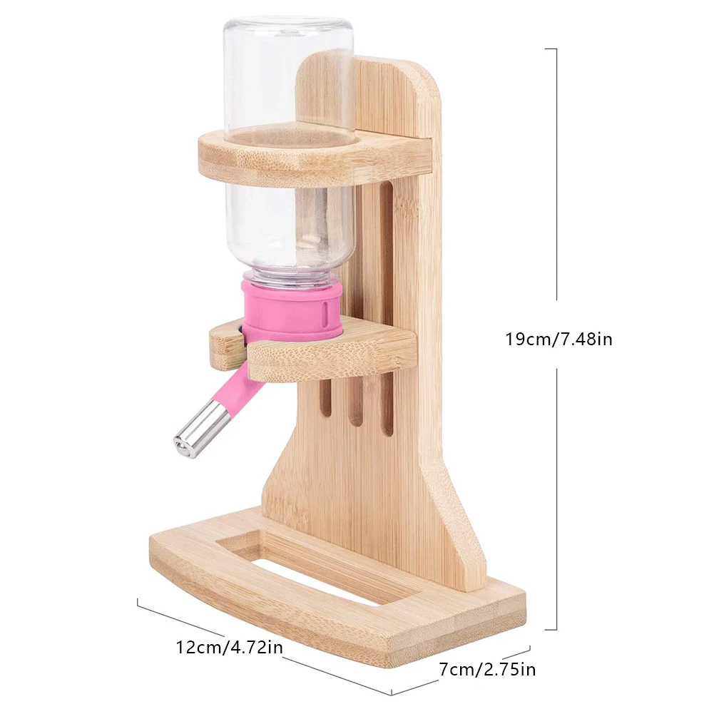 

Hamster Dispenser Bottle 120ml No Drip Plastic Hanging Water Bottle Animal Auto Water Dispenser for Hamster Hedgehog Rabbit Pink