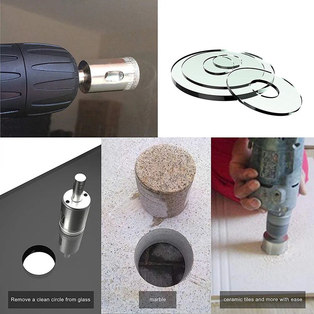 Drill Bits Glass 12 Pcs Tile Hole Saw Bit Set Hollow Core for Ceramics DC156 | Инструменты