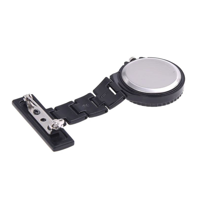 

Black Quartz Movement Nurse Brooch Fob Tunic Pocket Pendant Watch