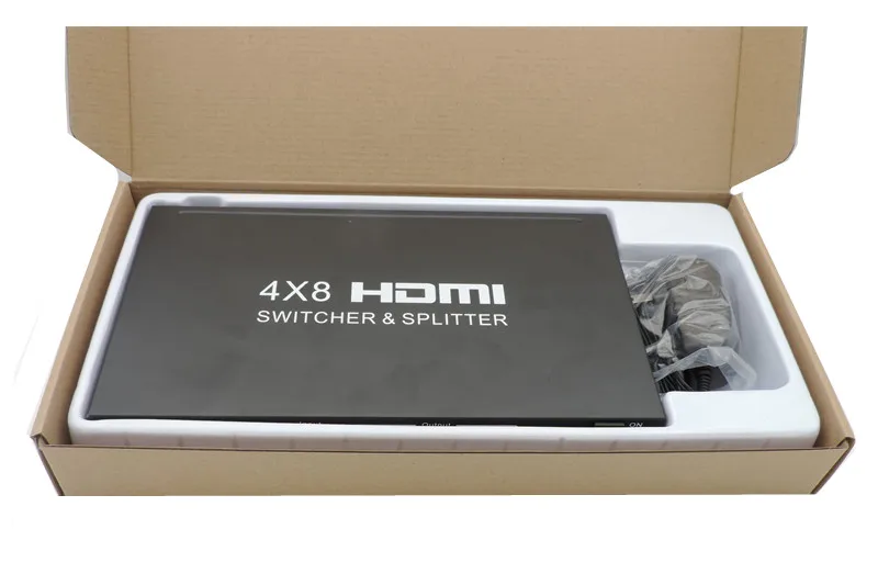 4K 3D HDMI переключатель/Разделитель 4x8 переключатель разделенный Hdmi ИК RC управление