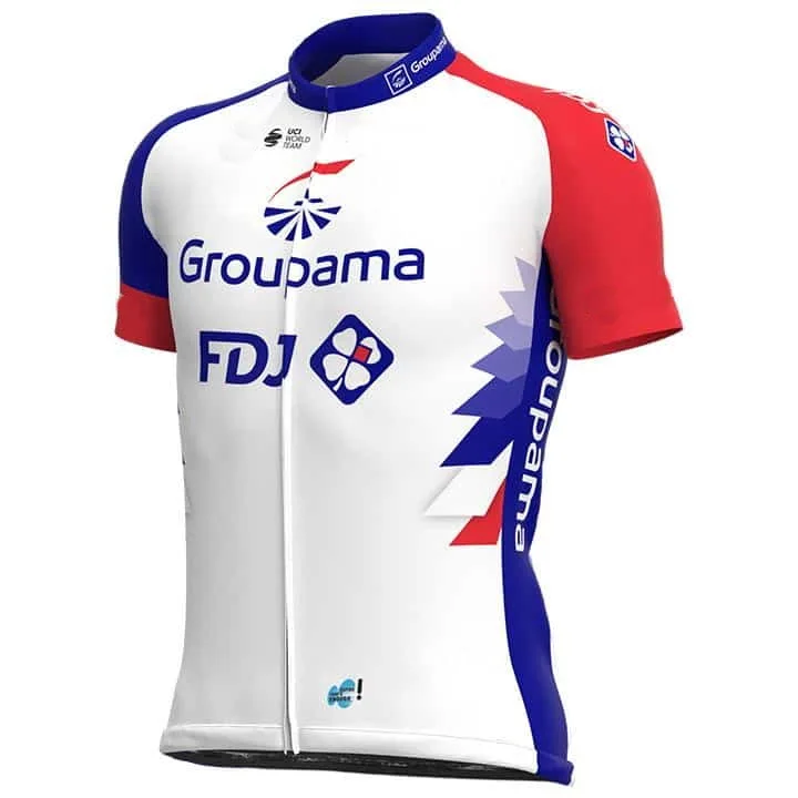 

2021 GROUPAMA FDJ TEAM ONLY SHORT SLEEVE CYCLING JERSEY SUMMER CYCLING WEAR ROPA CICLISMO WITH POWER BAND