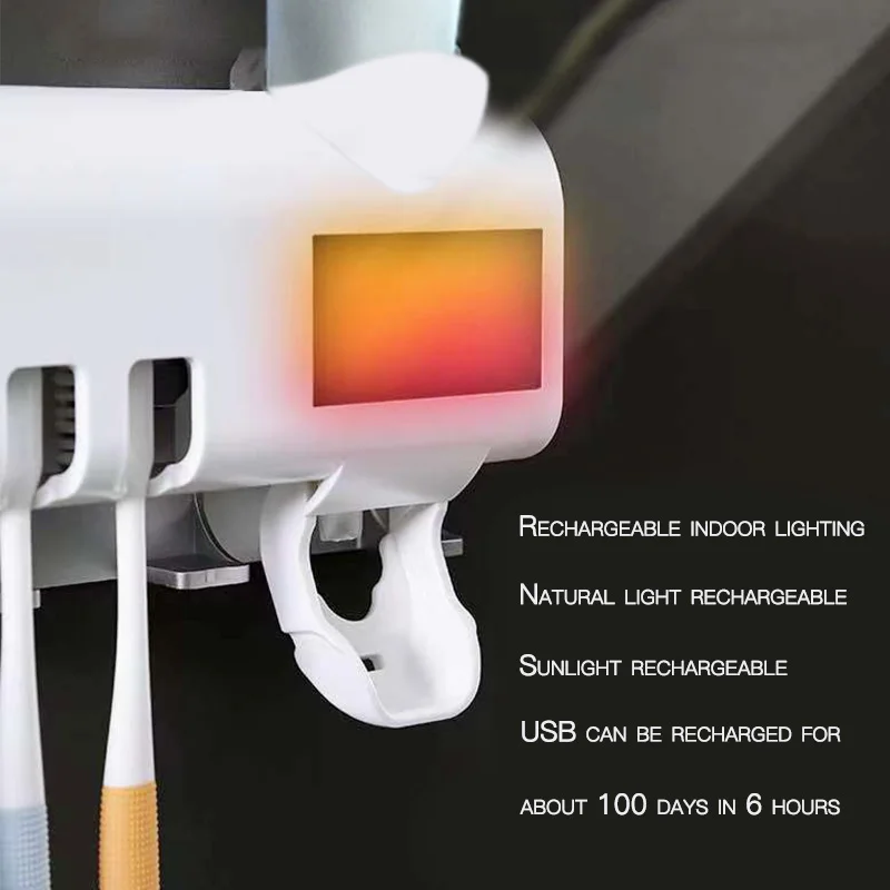 Настенная подставка для зубных щеток-установленный дезинфицирующий