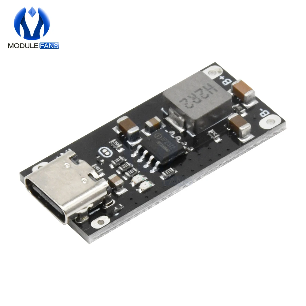 Высоковольтный литиевый полимерный аккумулятор Тип C с USB входом 3 А плата для