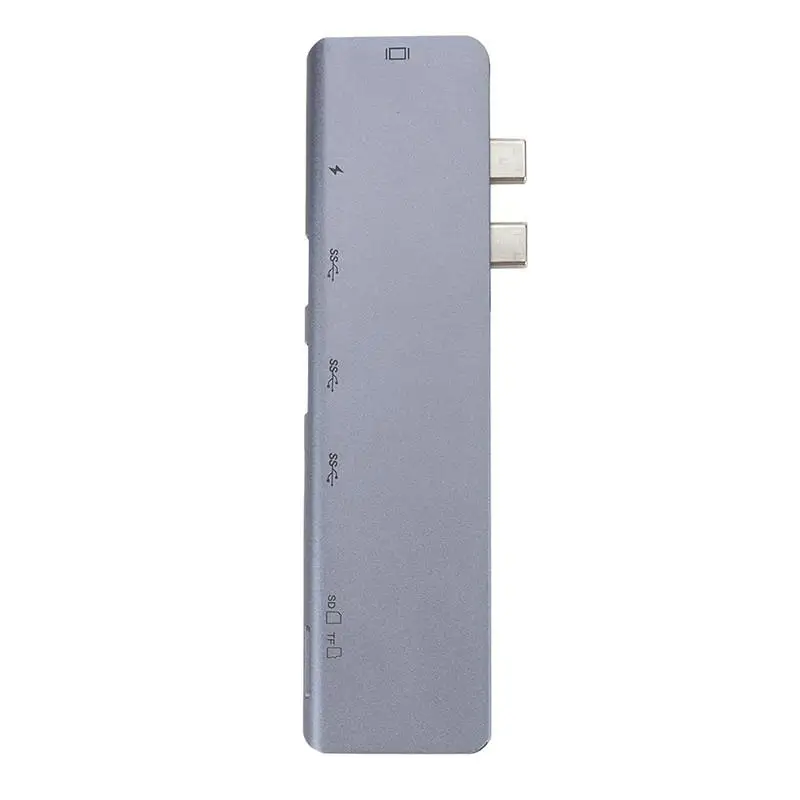 7 в 2 двойной usb-хаб для MacBook Pro конвертер данных с портом type-C один Lightning порт SD TF слот
