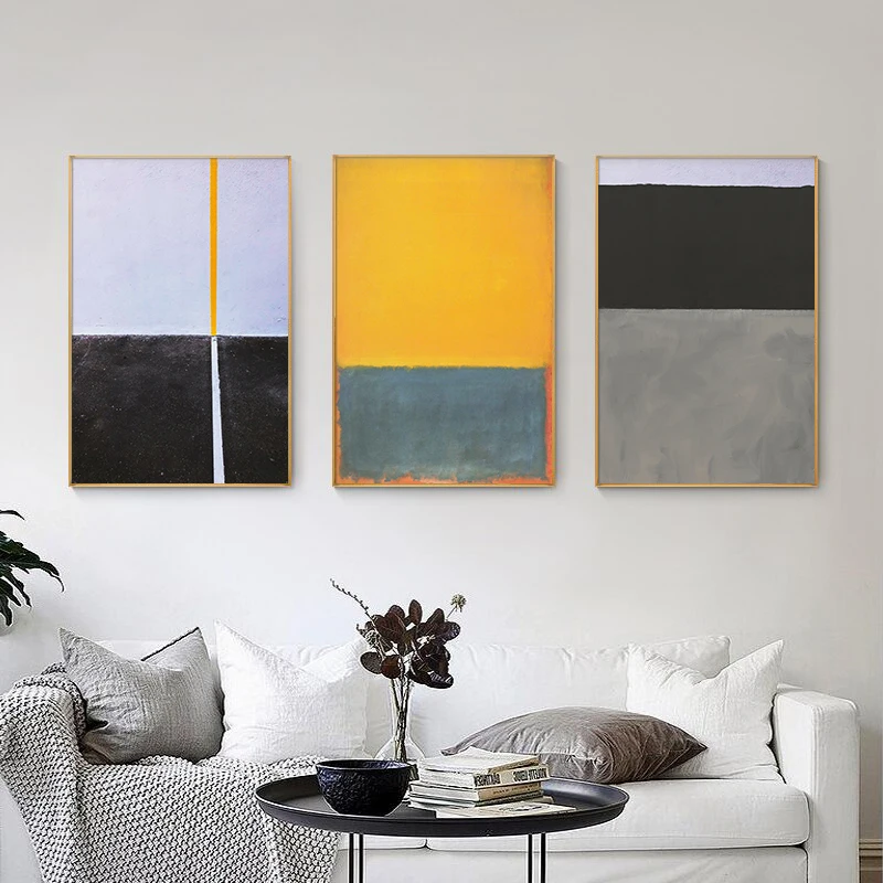 

Abstract Mark Rothko Colorful Canvas Painting Exhibition Poster Unique Print Wall Art Picture for Living Room Aisle Home Decor
