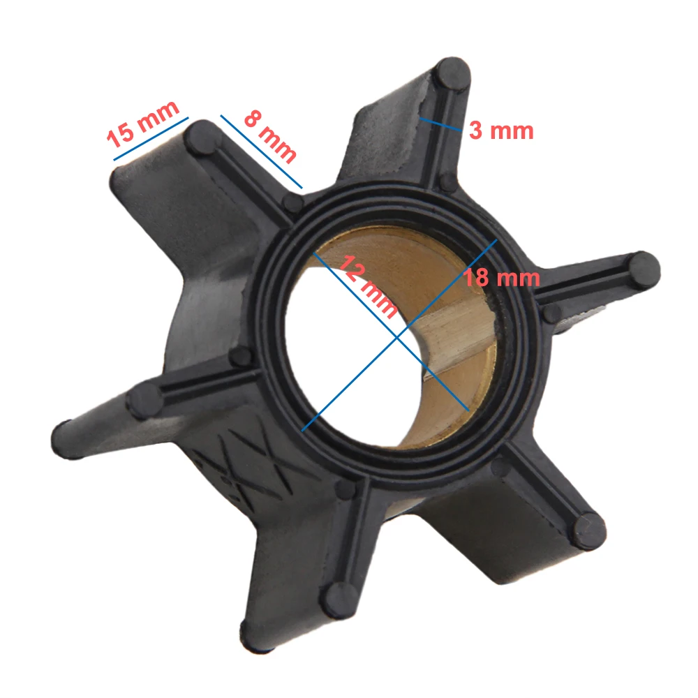 

CARBOLE Outboard Motor Quicksilver Water Pump Impeller 47-89981 47-65957 18-3039 for 2-stroke Mercury and Mariner outboard model