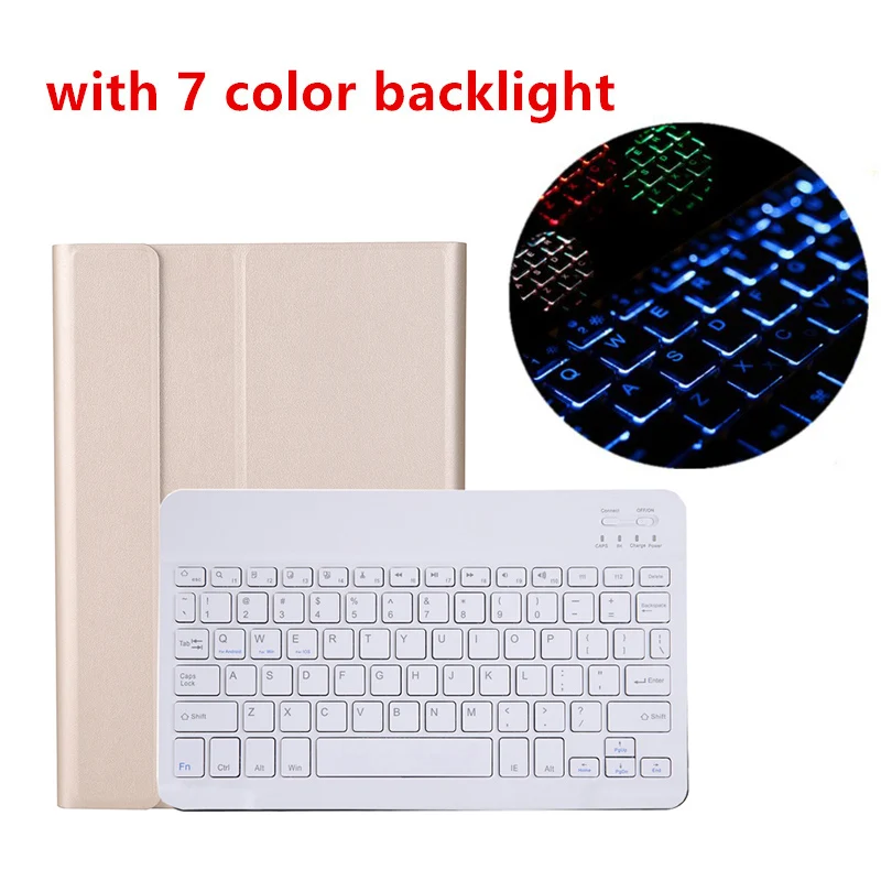 Gold-W-Backlight Тонкий чехол для клавиатуры huawei Mediapad M6 10,8 Bluetooth клавиатура для huawei M6 10,8 дюймов VRD-L09 смарт-чехол для планшета - Color: Gold-W-Backlight