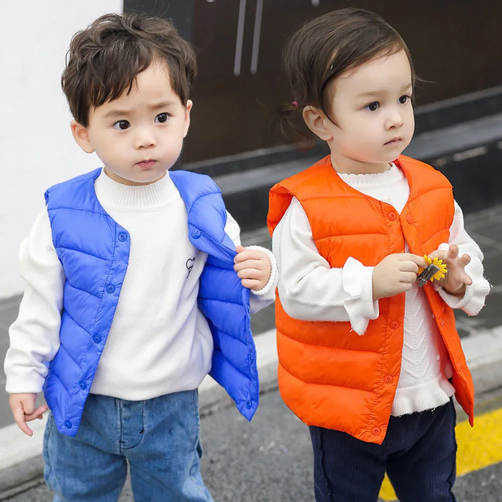 Детский жилет куртка без рукавов детская одежда жилеты для мальчиков хлопковый
