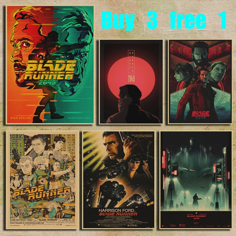 

Blade Killer 2049 American Movie Retro Kraft Paper Poster Bar Office Coffee Shop Home Art Wall Sticker Decoration